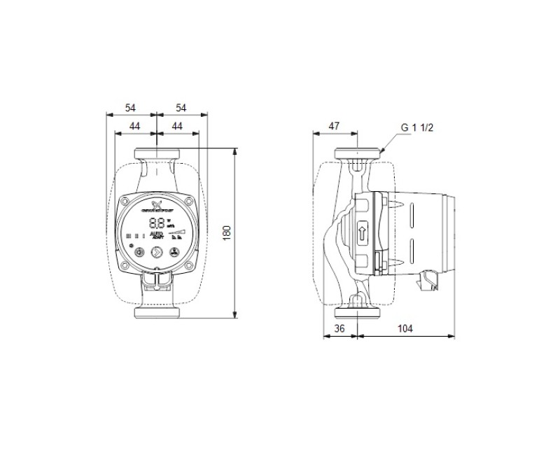Grundfos Циркуляционный насос Alpha 2 25-60 180, 99411175