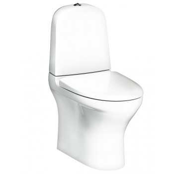 Tualetes Pods Gustavsberg Estetic 8300, Hygienic Flush mala, vāks ar Soft Close/Quick Release, Ceramicplus, balts