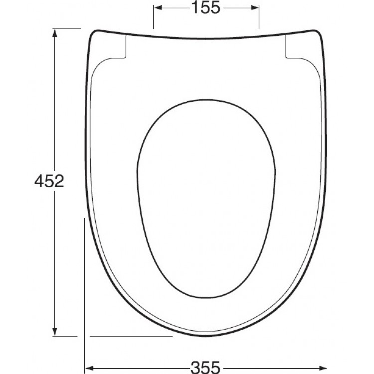 Gustavsberg Cietais WC Ciets vāks, balts 9M256101