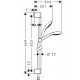 Hansgrohe Croma Select E 1jet dušas komplekts, 26584400 Hansgrohe Croma Select E 1jet dušas komplekts, 26584400