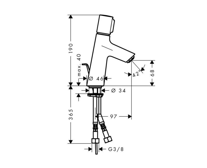 Hansgrohe Talis Select S Смеситель для умывальника 80, 72040000