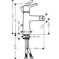 Hansgrohe Talis S Bidē jaucējkrāns, 72200000