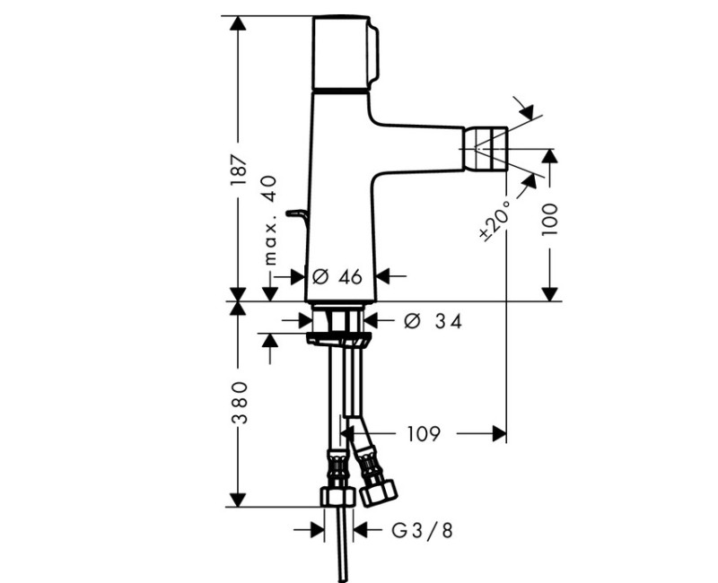 Hansgrohe Talis Select S Bidē jaucējkrāns, 72202000