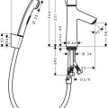 Hansgrohe Talis S Bidetta jaucējkrāns, 72290000