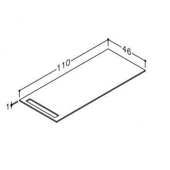 Kame Kompakta HPL darba virsma 110cm, WP-1/10-3/H11