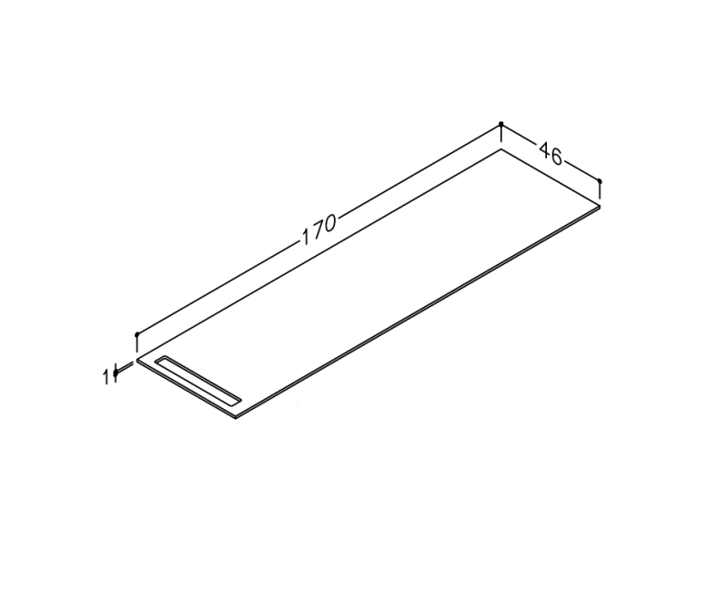 Kame Компактная столешница из HPL 170см, WP-1/16-3/H11
