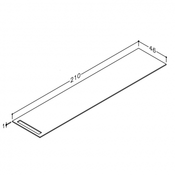 Kame Компактная столешница из HPL 210см, WP-1/20-3/H12