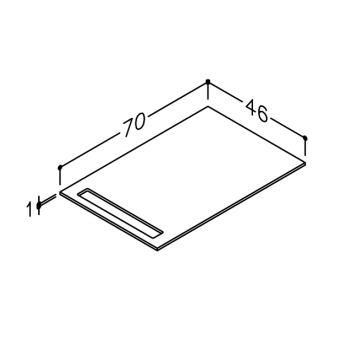 Kame Kompakta HPL darba virsma 70cm, WP-1/6-3/H11