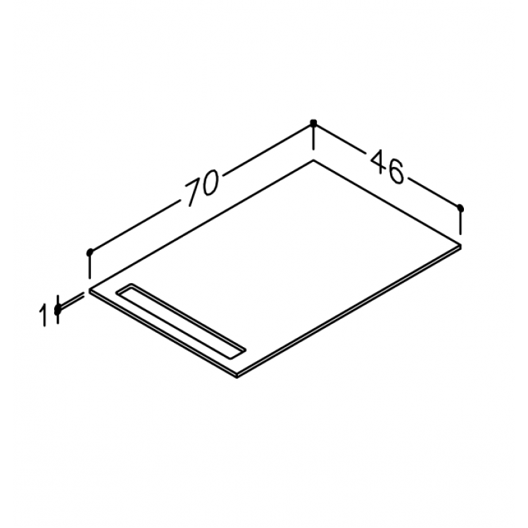 Kame Kompakta HPL darba virsma 70cm, WP-1/6-3/H12 Kame Kompakta HPL darba virsma 70cm, WP-1/6-3/H12