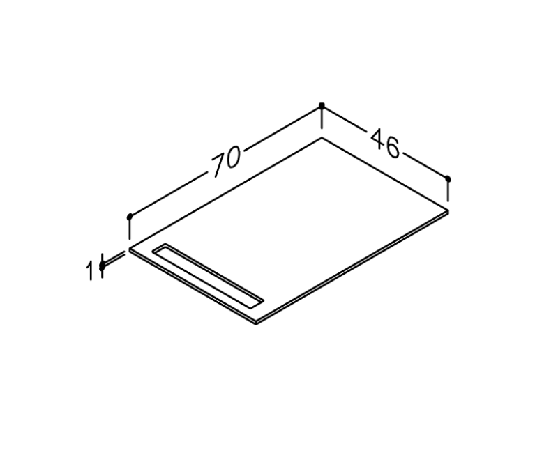 Kame Компактная столешница из HPL 70см, WP-1/6-3/H11
