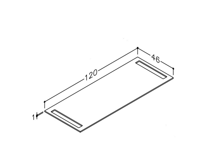 Kame Компактная столешница из HPL 120см, WP-2/10-3/H