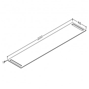 Kame Kompakta HPL darba virsma 220cm, WP-2/20-3/H11