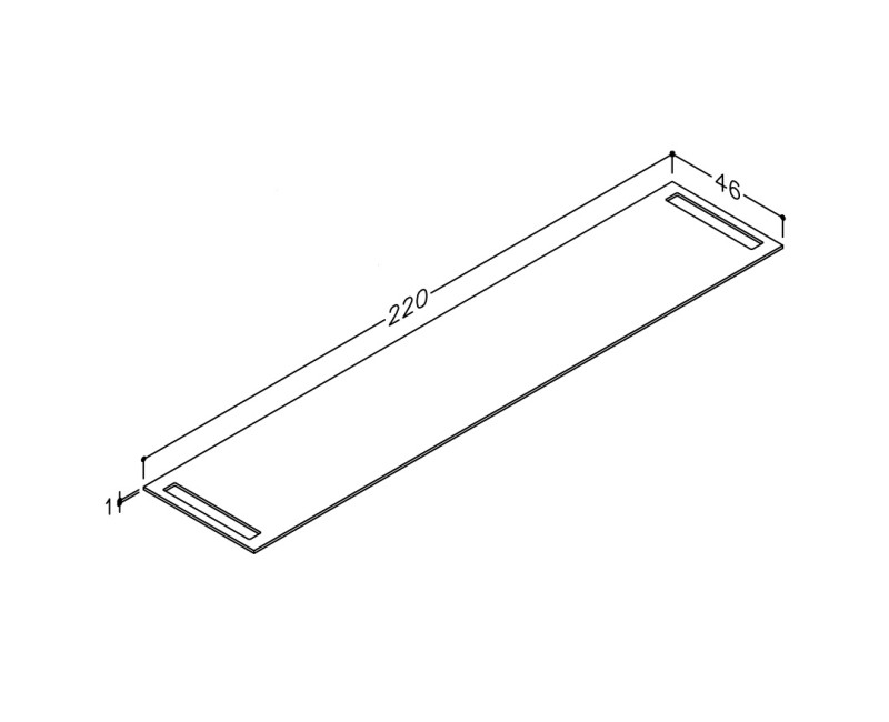 Kame Компактная столешница из HPL 220см, WP-2/20-3/H12