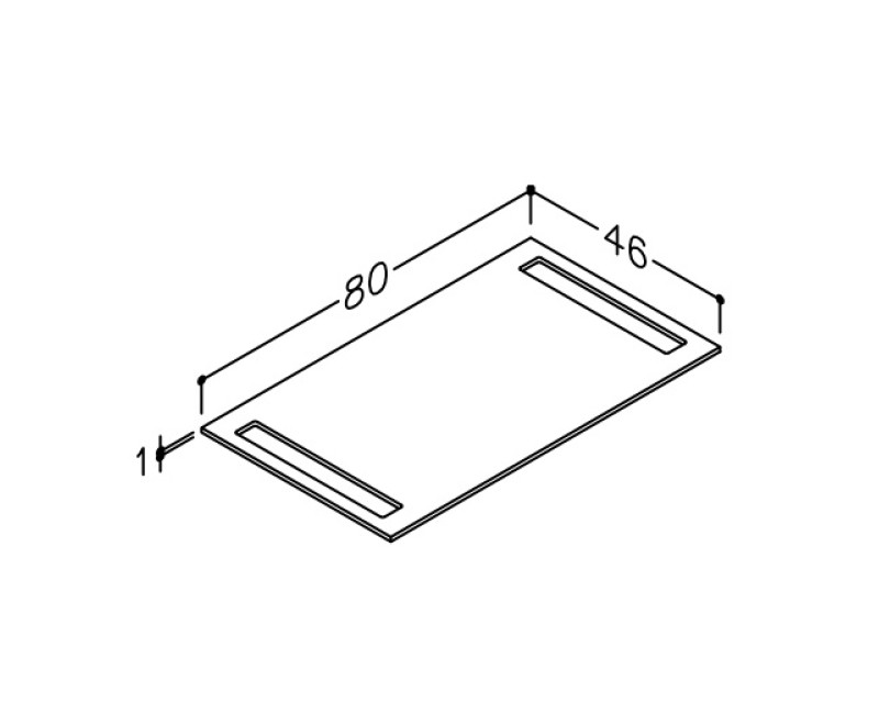 Kame Компактная столешница из HPL 80см, WP-8/6-3/H12