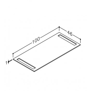 Kame Kompakta HPL darba virsma 100cm, WP-2/8-3/H11
