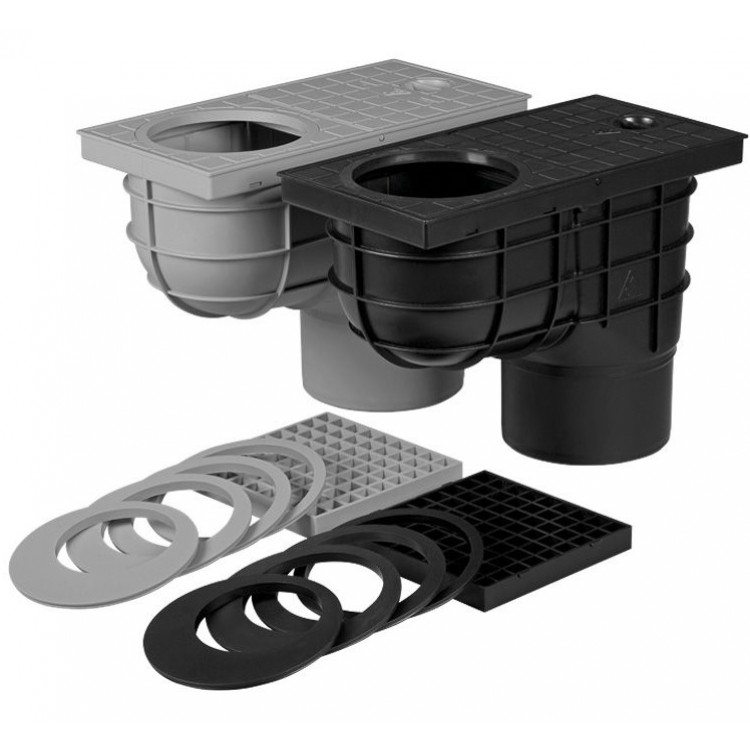 HACO LSV DN125 C Lietus ūdeņu traps,melns vertikāls HACO LSV DN125 C Lietus ūdeņu traps,melns vertikāls