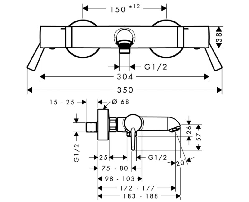 Hansgrohe Ecostat Comfort Care Термостат для ванны и душа, хром