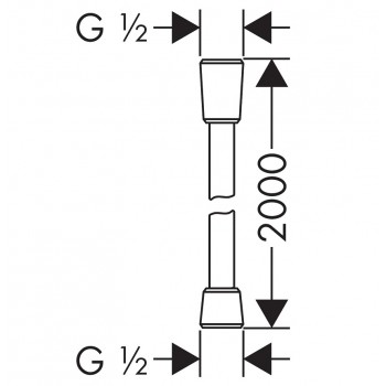 Hansgrohe Isiflex Dušas šļūtene 2.00m, 28274000