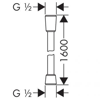 Hansgrohe Isiflex Dušas šļūtene 1.6m, 28276000