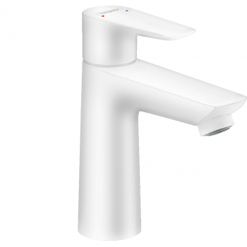 Vannas istabas izlietnes maisītājs Hansgrohe Talis E 110, ar pop-up, matēts balts