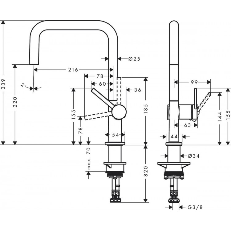 Hansgrohe Talis M54 Смеситель для кухни, 72806670 Hansgrohe Talis M54 Смеситель для кухни, 72806670