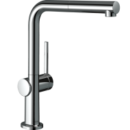 Смеситель для кухонной мойки Hansgrohe Talis M54 270 1jet, матовый черный хром
