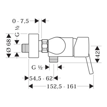 Dušas maisītājs Hansgrohe Talis S, hroms