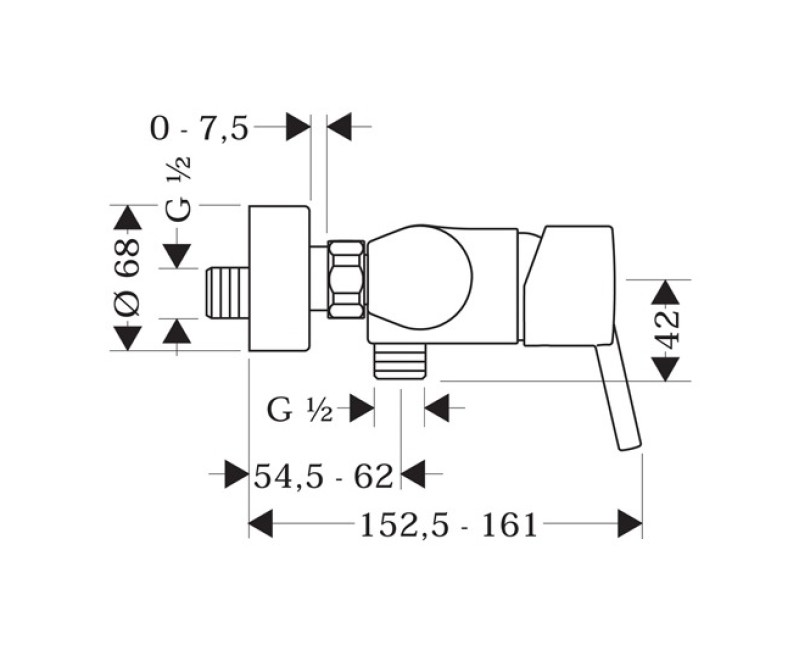 Hansgrohe Talis S Смеситель для душа, 32620000