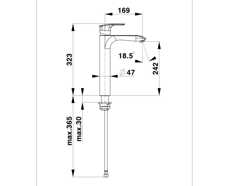 HERZ-ELITE BLACK Izlietnes jaucējkrāns, UH00089B