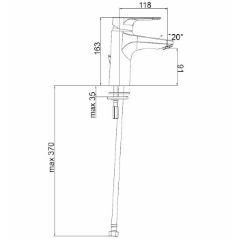 HERZ-INFINITY Смеситель для умывальника, хром UH00014