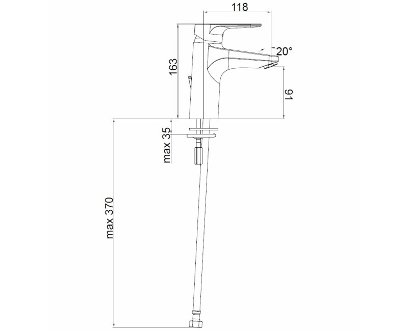 HERZ-INFINITY Izlietnes jaucējkrāns, hroms UH00014