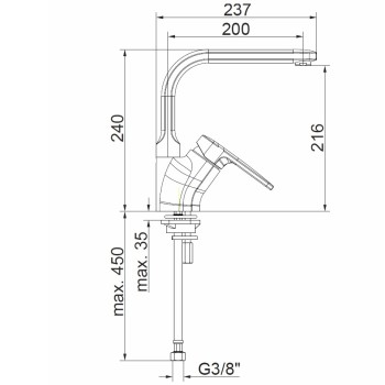 HERZ-INFINITY Смеситель для кухни, хром UH00172