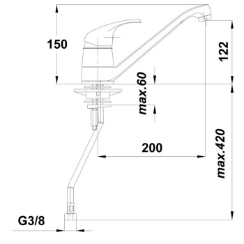 HERZ-PRESTIGE Смеситель для кухни, хром UH00183