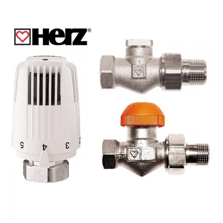 Herz Termostata komplekts 1/2, taisns V772301 Herz Termostata komplekts 1/2, taisns V772301