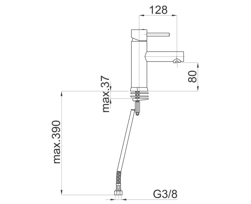 HERZ-FRESH Izlietnes jaucējkrāns, hroms UH00039