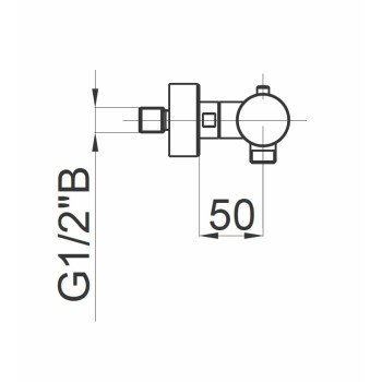 HERZ-FRESH Dušas termost. j-krāns, hroms UH00440