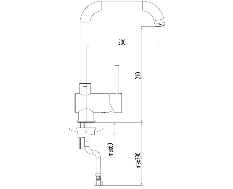 HERZ-FRESH Virtuves izlietnes jaucējkrāns, hroms UH00131