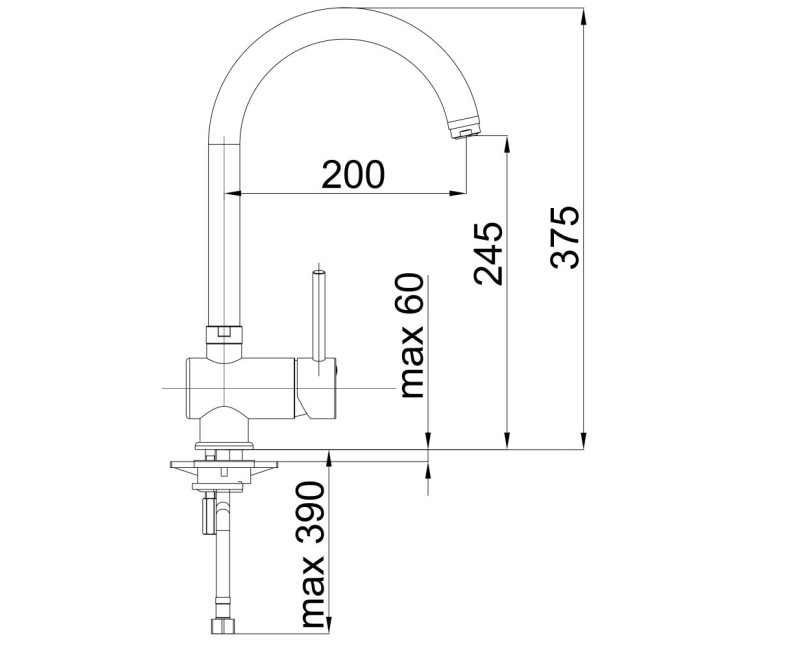 HERZ-FRESH Смеситель для кухни, хром UH00133