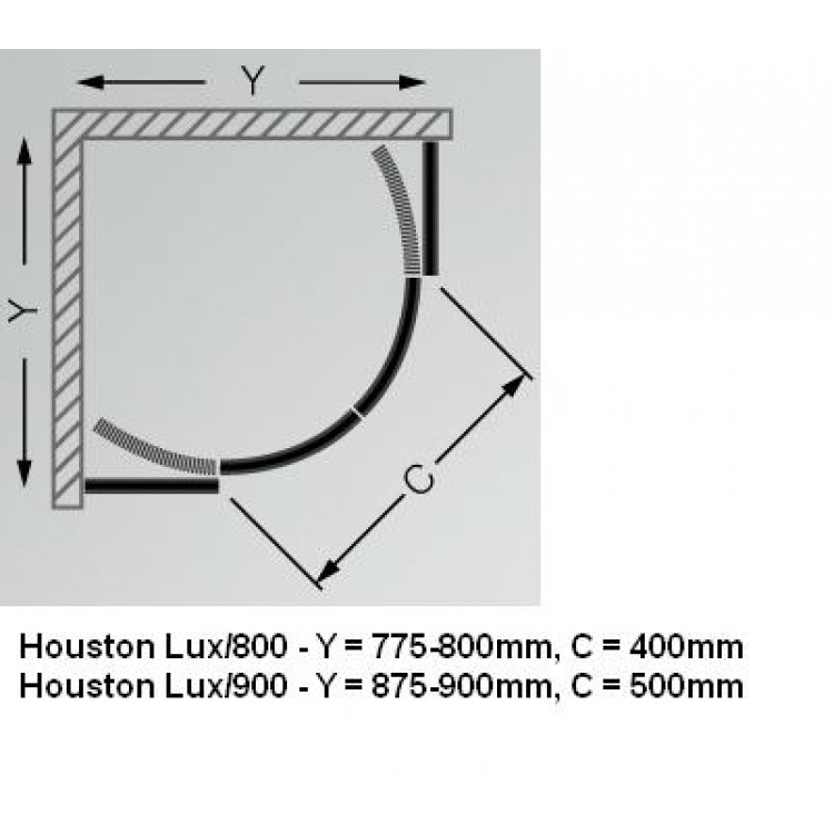 Roth Roltechnik Душевой уголок полукруглый HOUSTON NEO 90cm