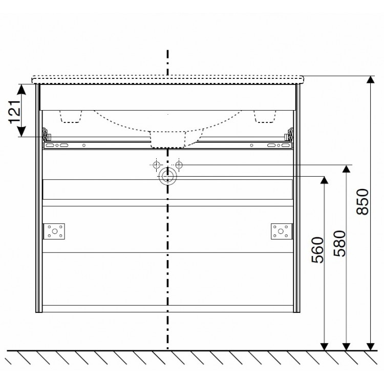 IFO Sense Skapītis ar izlietni 90cm, 47387 IFO Sense Skapītis ar izlietni 90cm, 47387