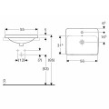 VariForm Раковина встраиваемая 55x45см, 500.740.01.2