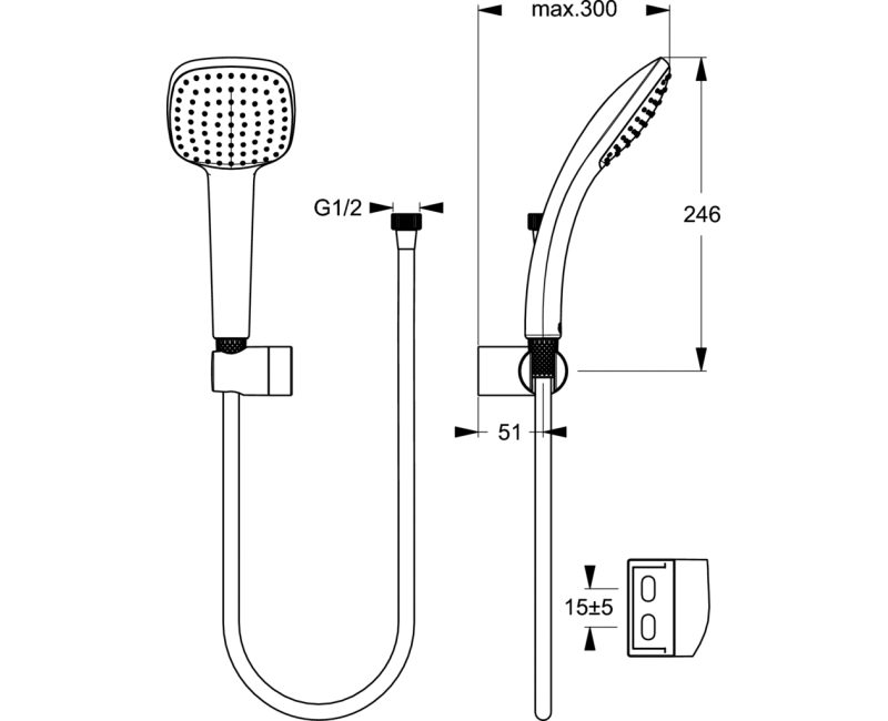 Ideal Standard Ручной душ Idealrain Cube 100mm, B0019AA