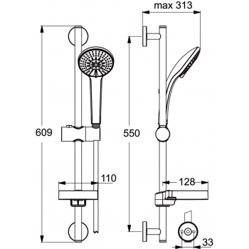 Ideal Standard Rain Soft Душевой набор 3-режима, B9415AA