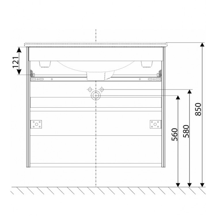 IFO Sense Skapītis ar izlietni 60cm, 47380 IFO Sense Skapītis ar izlietni 60cm, 47380