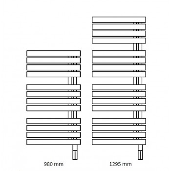 POP STAR Elektriskais dvieļu žāvētājs 500x1295mm 600W, antracīts