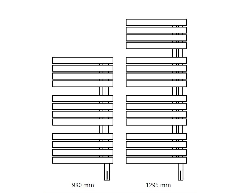 POP STAR Elektriskais dvieļu žāvētājs 500x1295mm 600W, antracīts