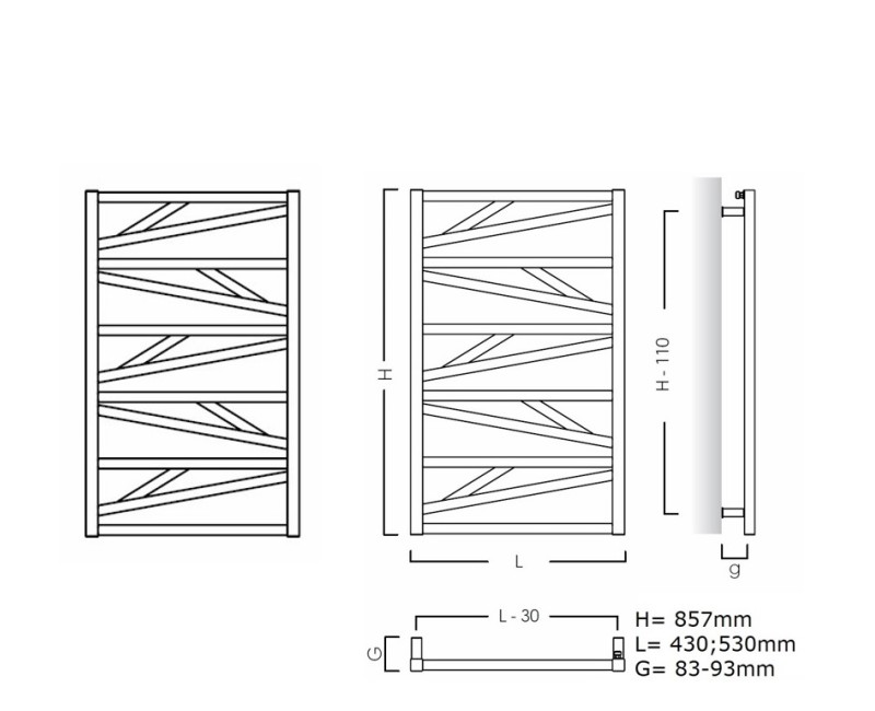 Instal Projekt Полотенцесушитель TRICK 430x857