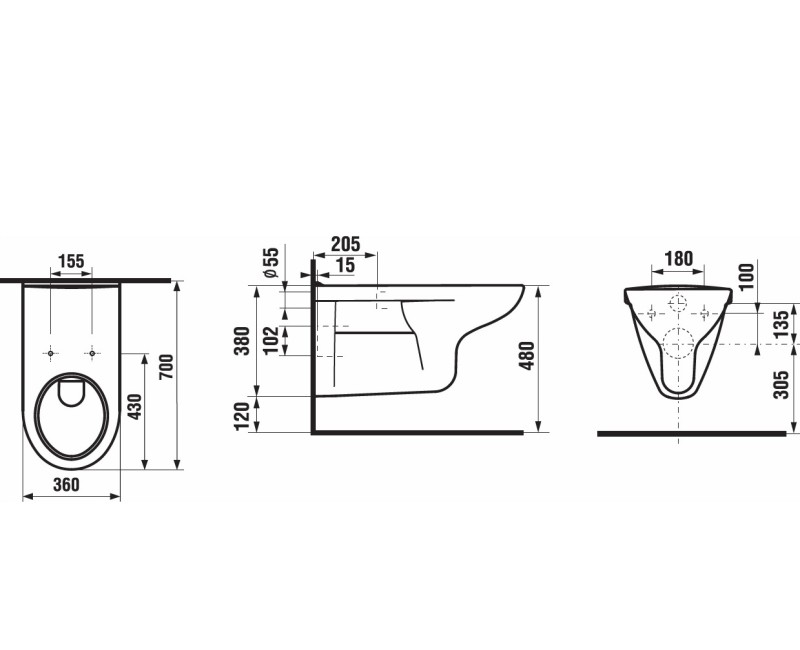 JIKA DEEP WC Подвесной унитаз H8206420000001