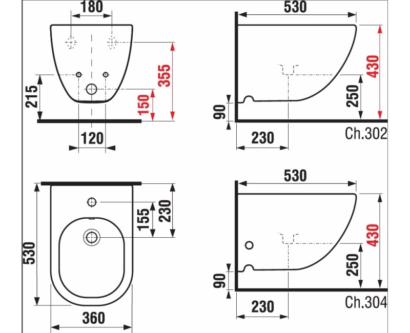 JIKA MIO Подвесное биде H8317120003021