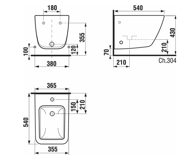 JIKA PURE Подвесное биде H830421000304